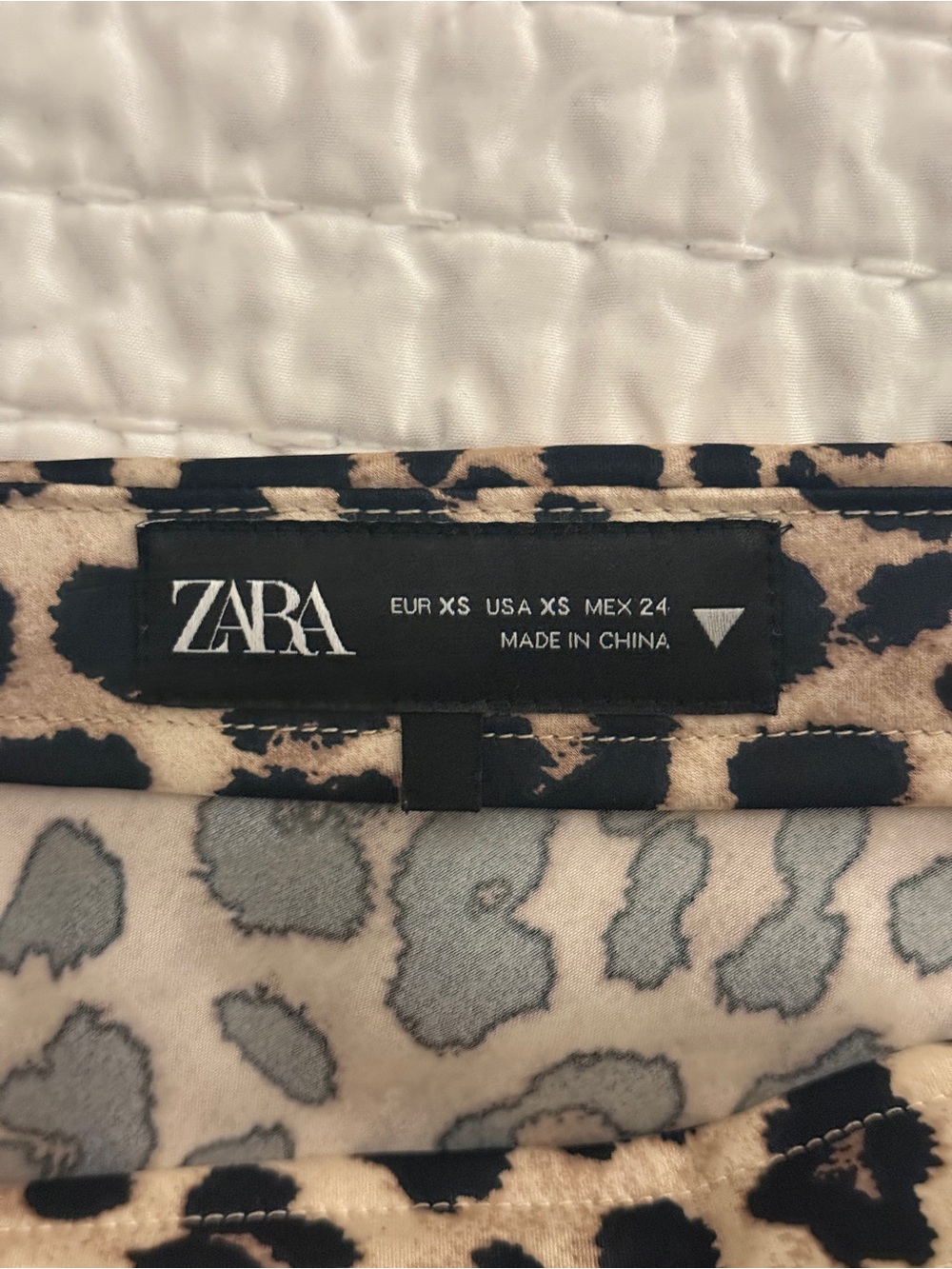 Zara Satin Effect Midi Skirt - Leopard - XS - Picture 5 of 8
